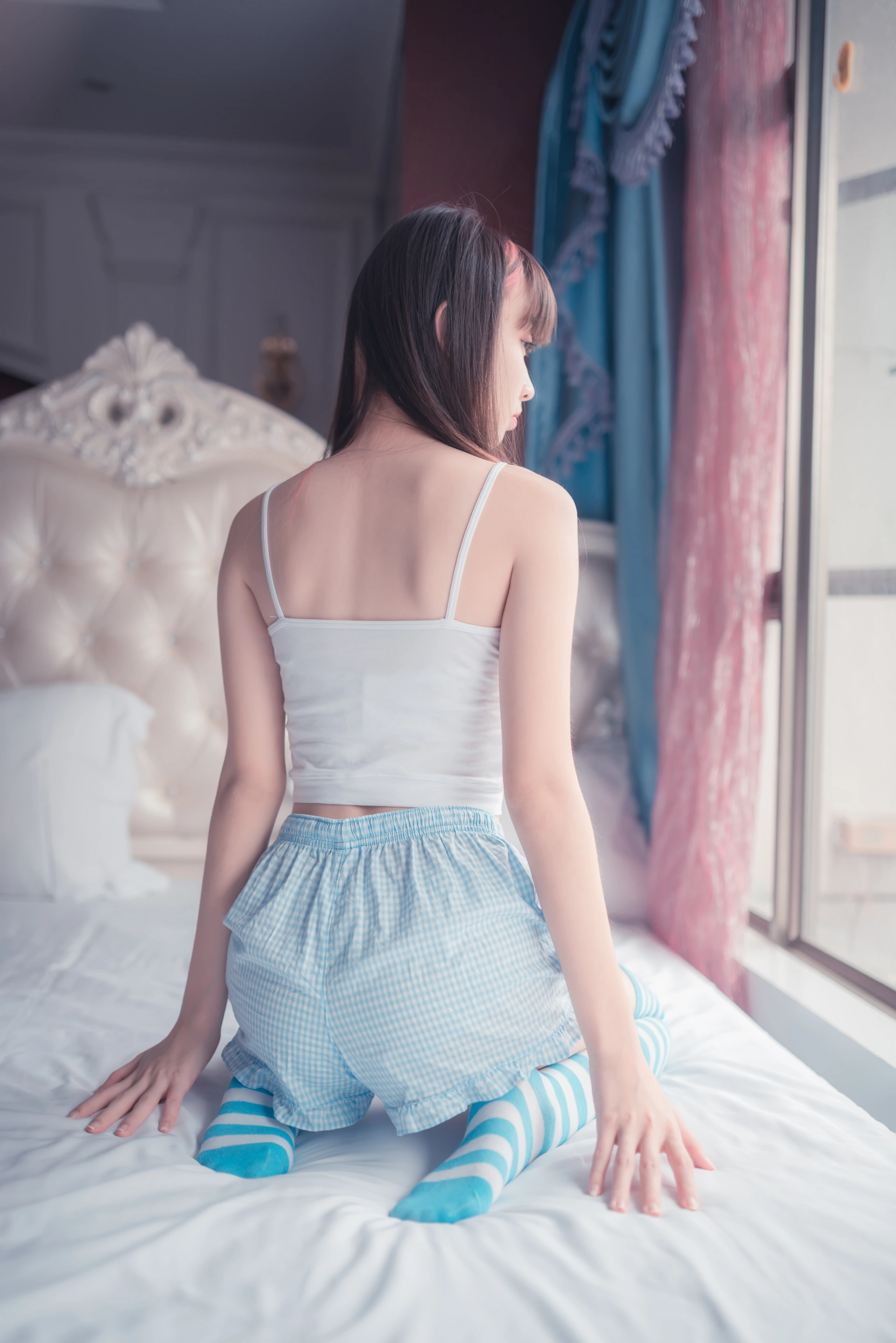 祖木子 NO.010 蓝白条纹丝袜小可爱 1