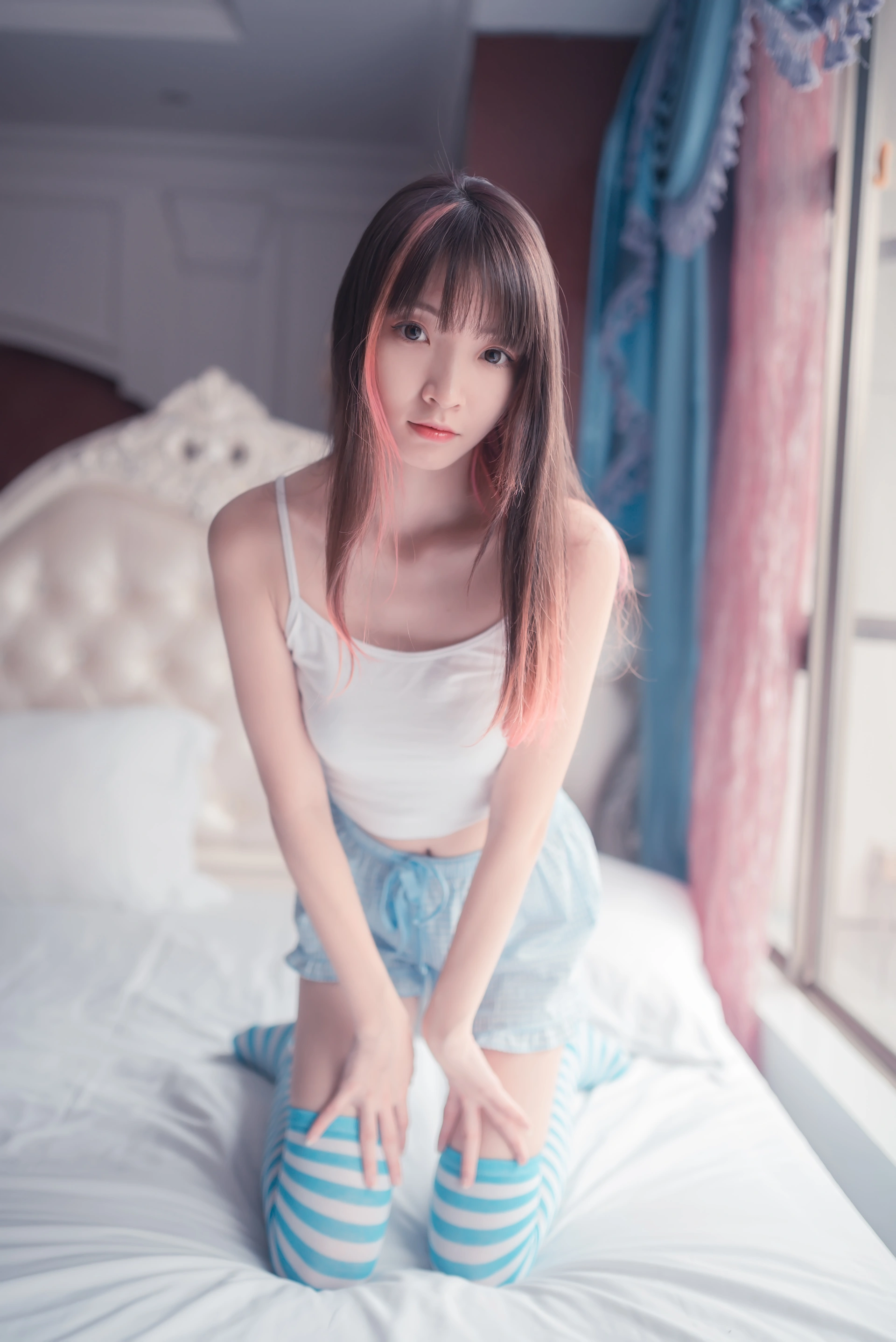 祖木子 NO.010 蓝白条纹丝袜小可爱 3